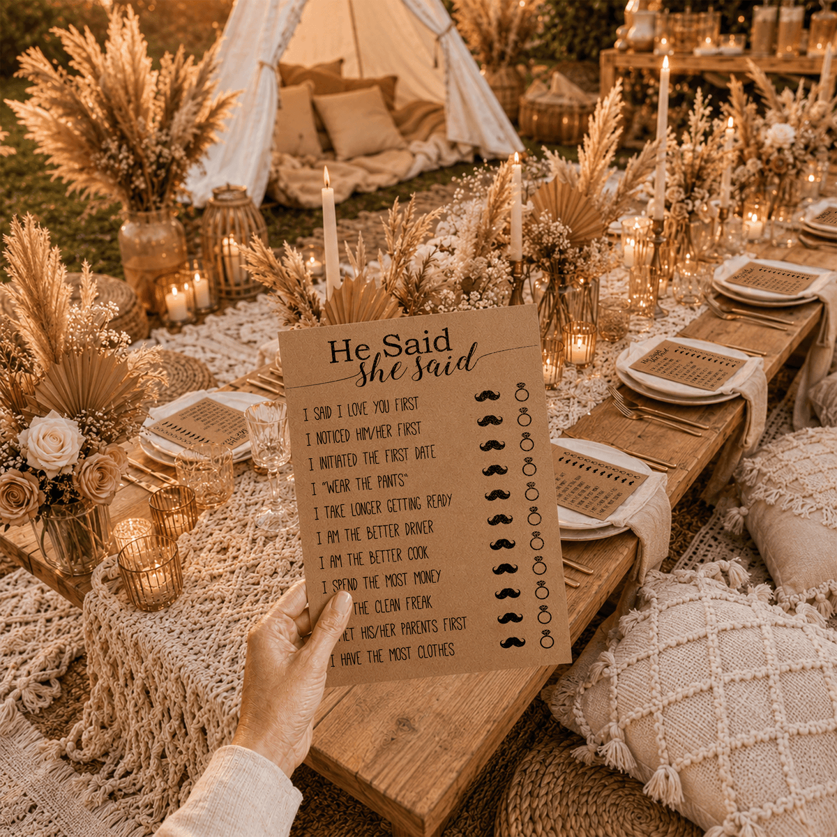 He Said She Said Bridal Shower Game