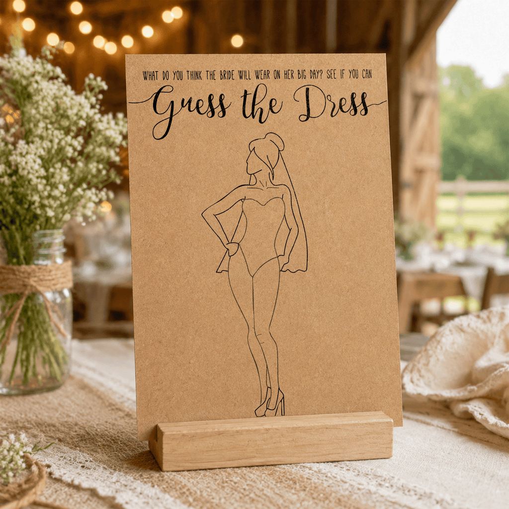 Guess the Dress Bridal Shower Game