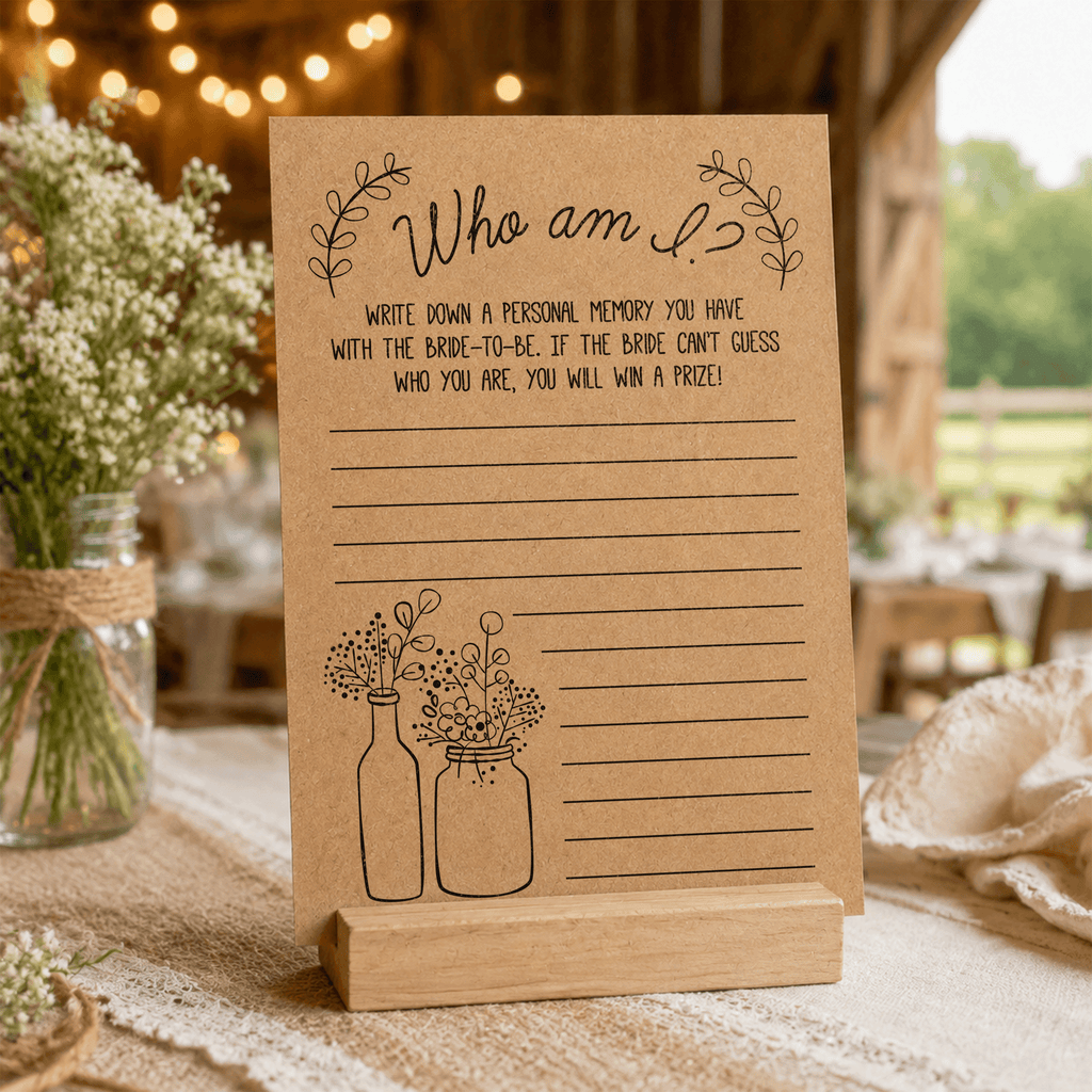 Who Am I Bridal Shower Game