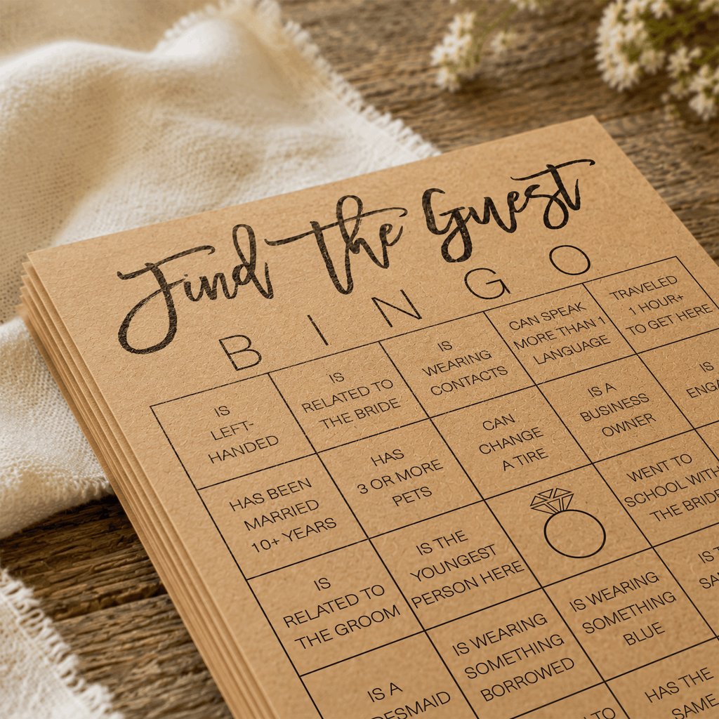 Find the Guest Bingo Bridal Shower Game