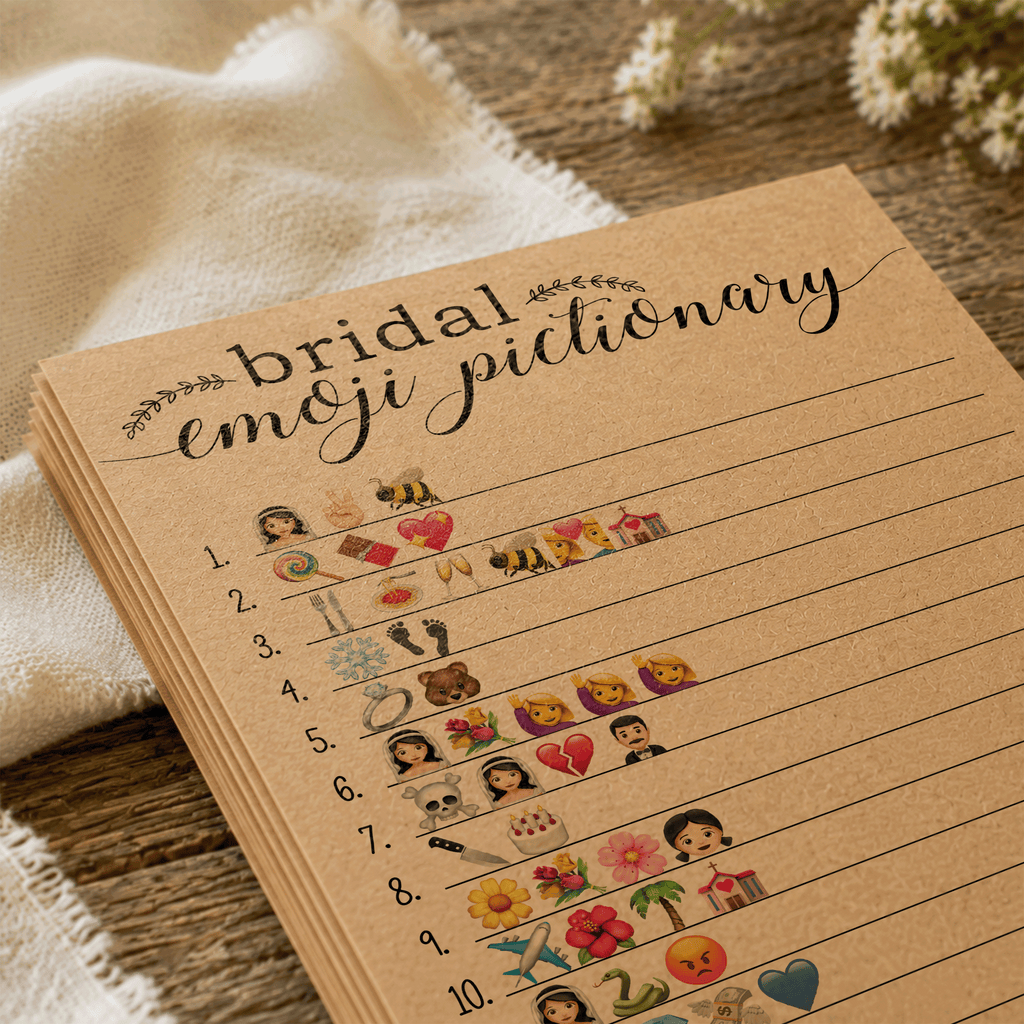 Bridal Emoji Pictionary Bridal Shower Game
