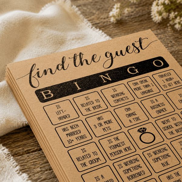Find The Guest Bingo Bridal Shower Game