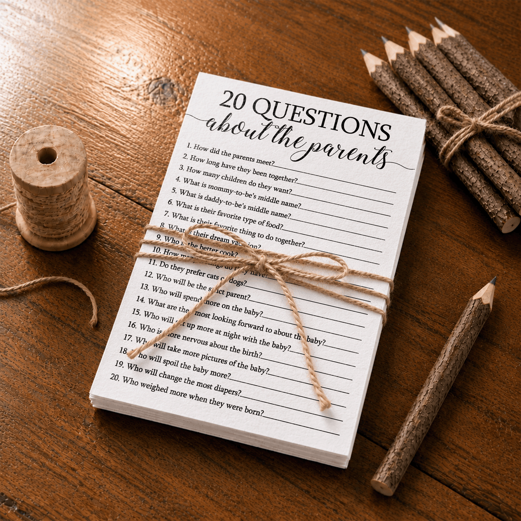 20 Questions about the Parents Baby Shower Game