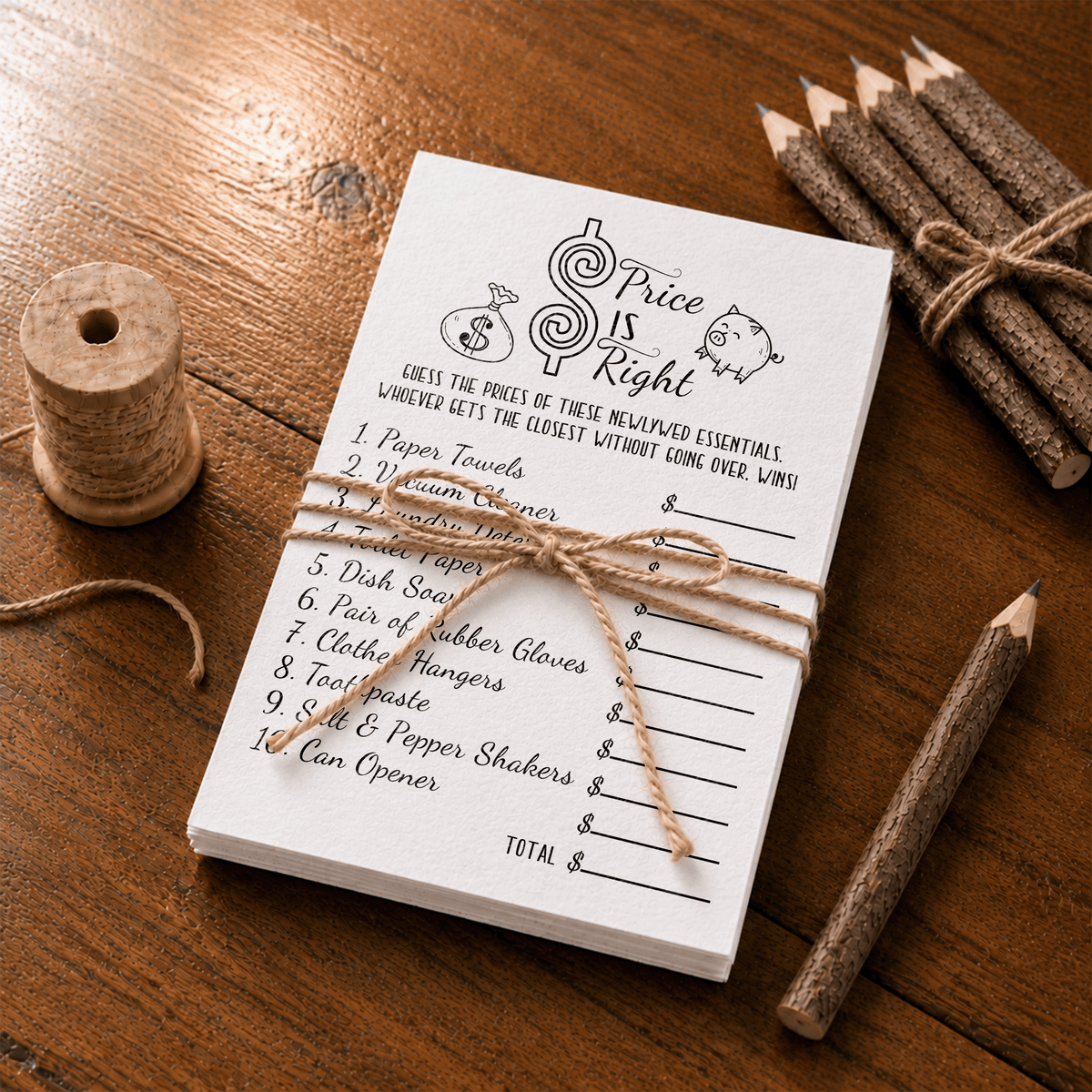 The Price Is Right Bridal Shower Game