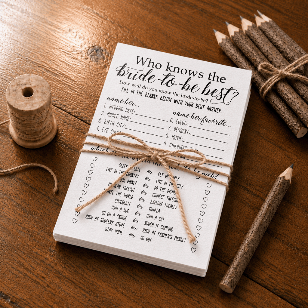 Who Knows The Bride-To-Be Best Bridal Shower Game
