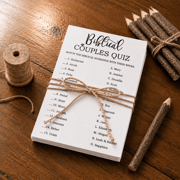 Bible Couples Quiz Bridal Shower Game
