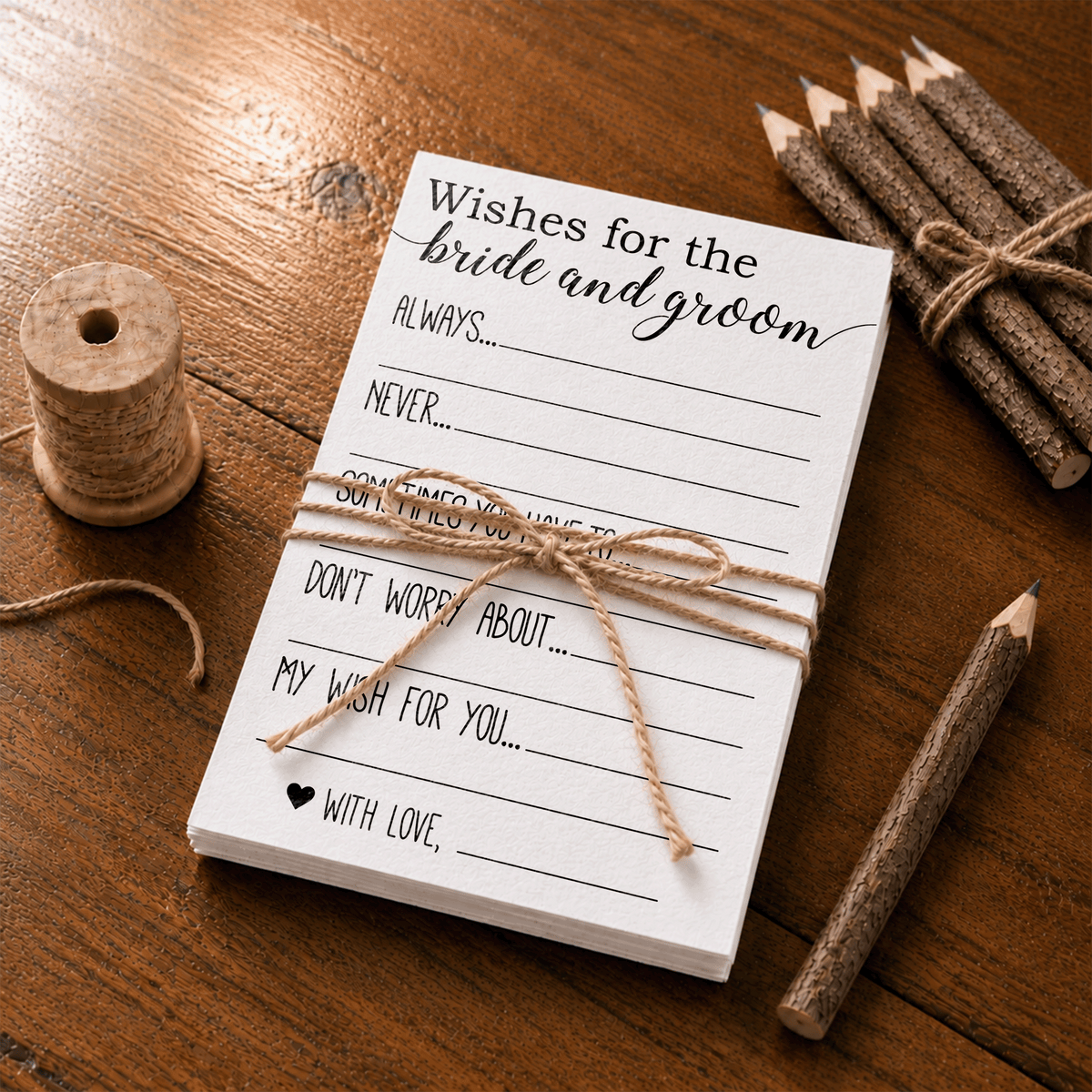 Wishes for the Bride and Groom Bridal Shower Activity