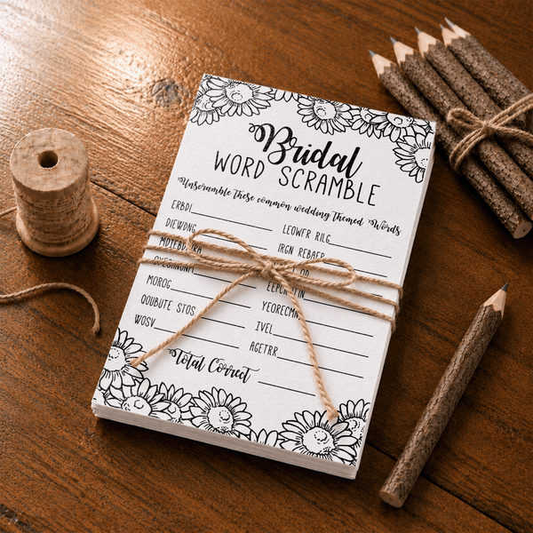 Bridal Word Scramble Bridal Shower Game