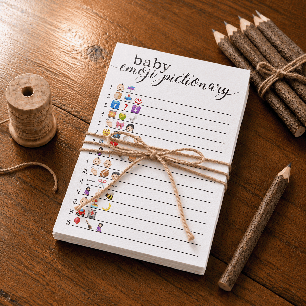 Baby Emoji Pictionary Baby Shower Game