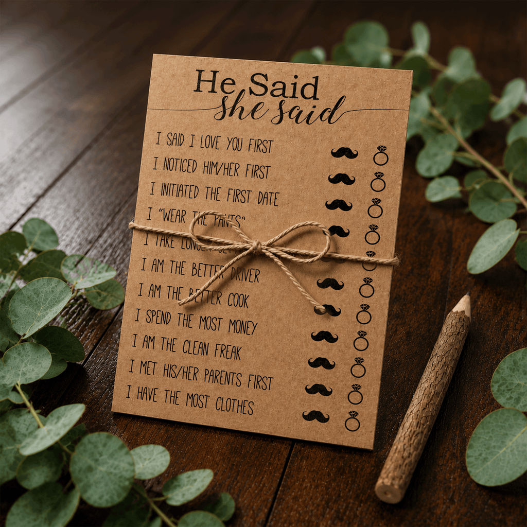 He Said She Said Bridal Shower Game