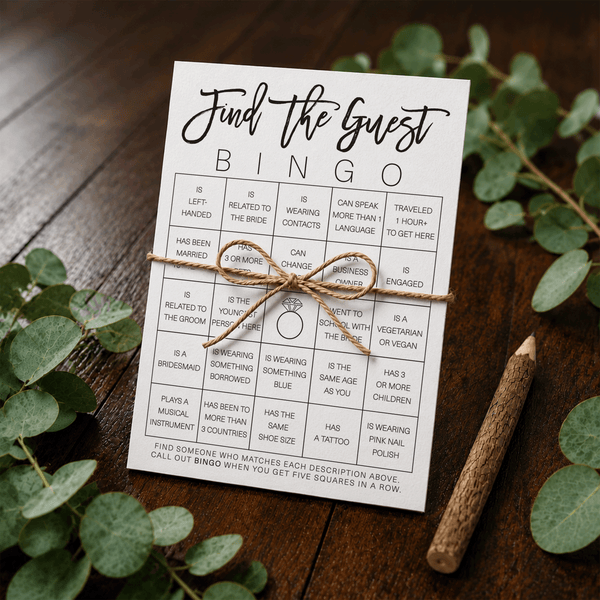 Find the Guest Bingo Bridal Shower Game