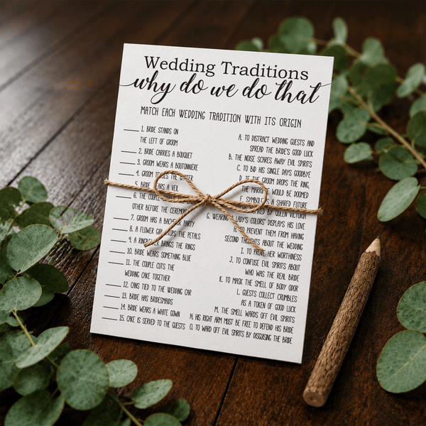 Wedding Traditions Bridal Shower Game