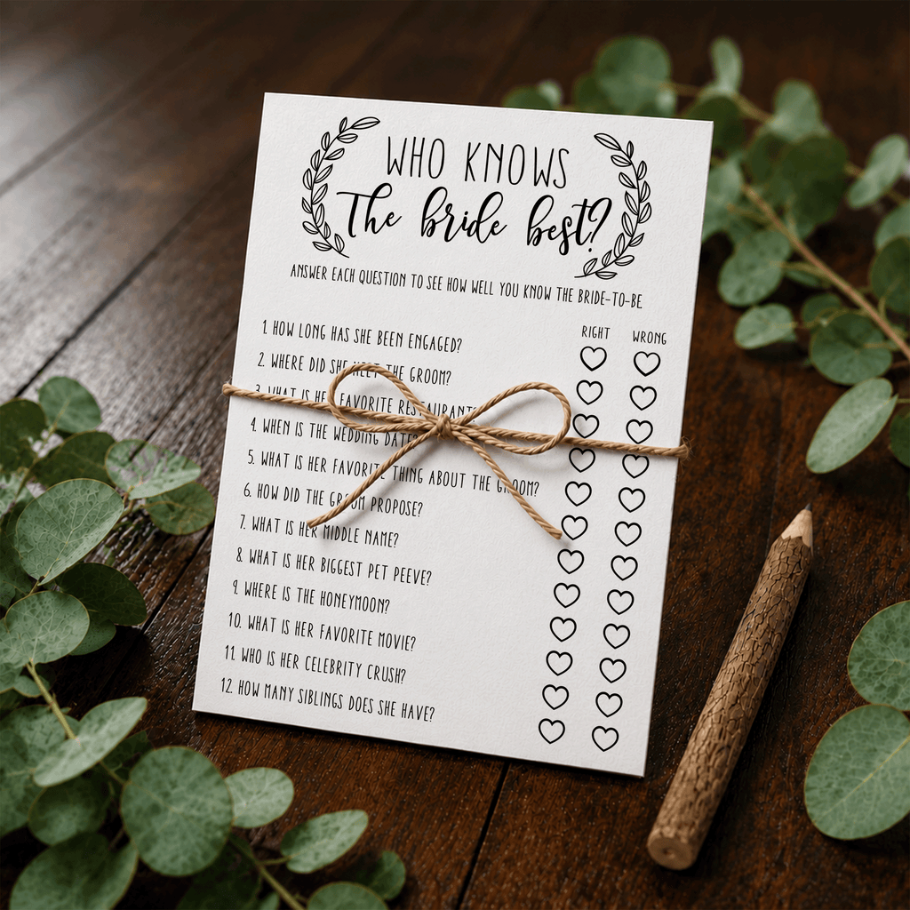 Who Knows The Bride Best Bridal Shower Game
