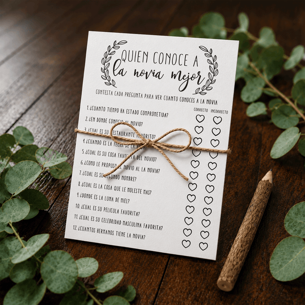 Who Knows the Bride-to-Be Best? Spanish Bridal Shower Game