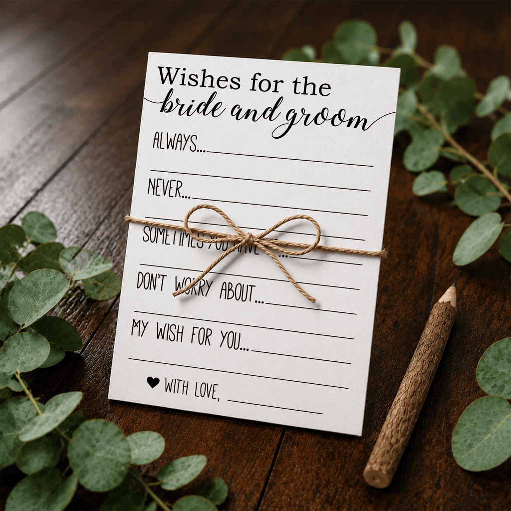 Wishes for the Bride and Groom Bridal Shower Activity