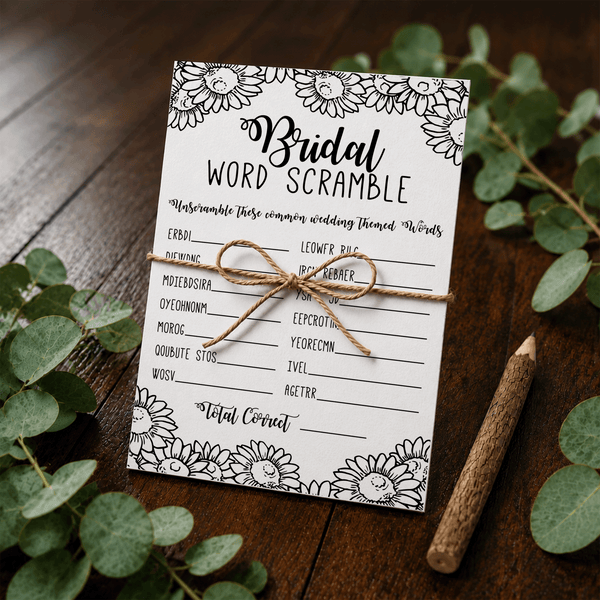 Bridal Word Scramble Bridal Shower Game