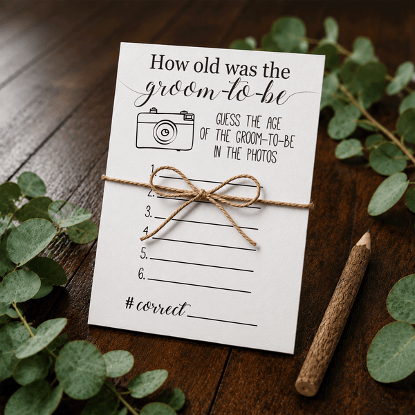 How Old was the Groom-to-be Bridal Shower Game