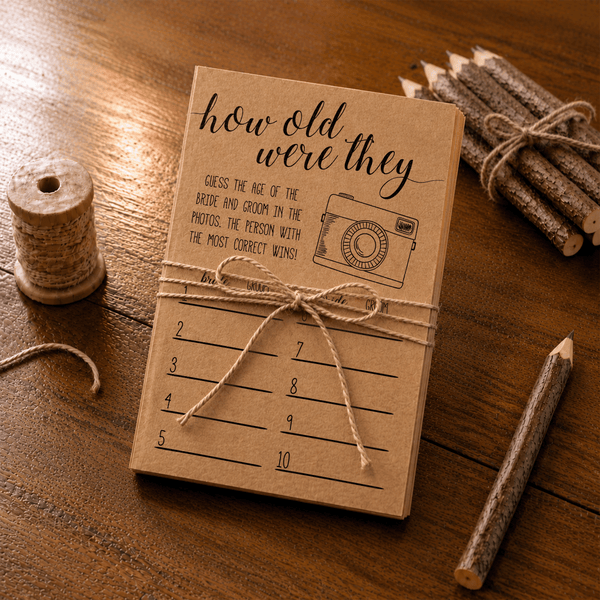 How Old Were They Bridal Shower Game