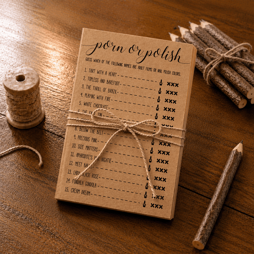 Porn Or Polish Bridal Shower Game