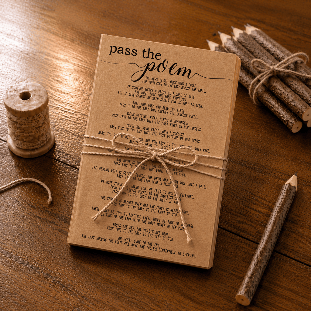 Pass The Poem Bridal Shower Game