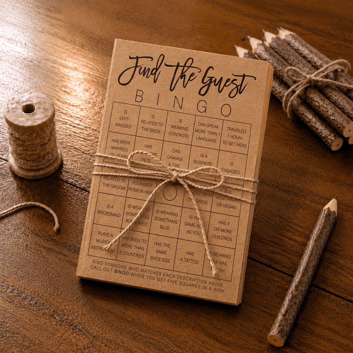Find the Guest Bingo Bridal Shower Game