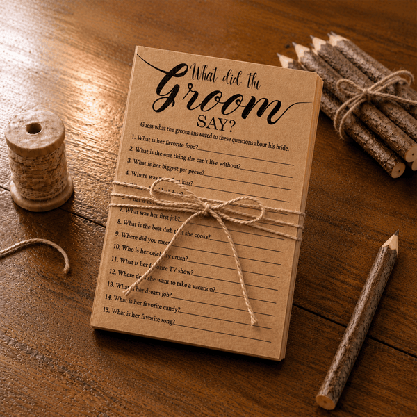 What Did The Groom Say Bridal Shower Game