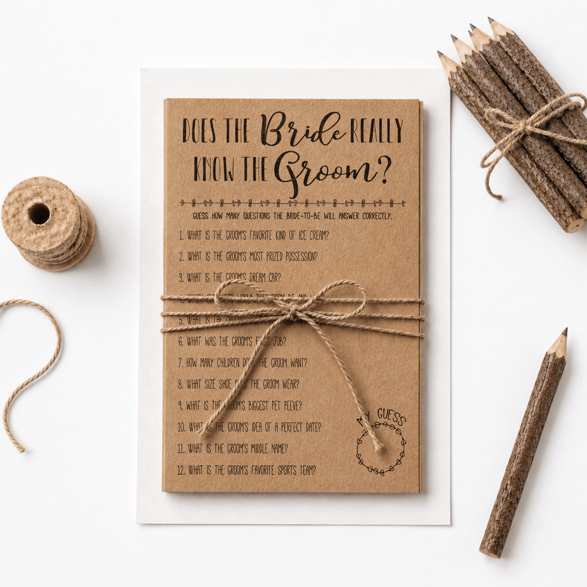 How Well Does The Bride Really Know The Groom Bridal Shower Game