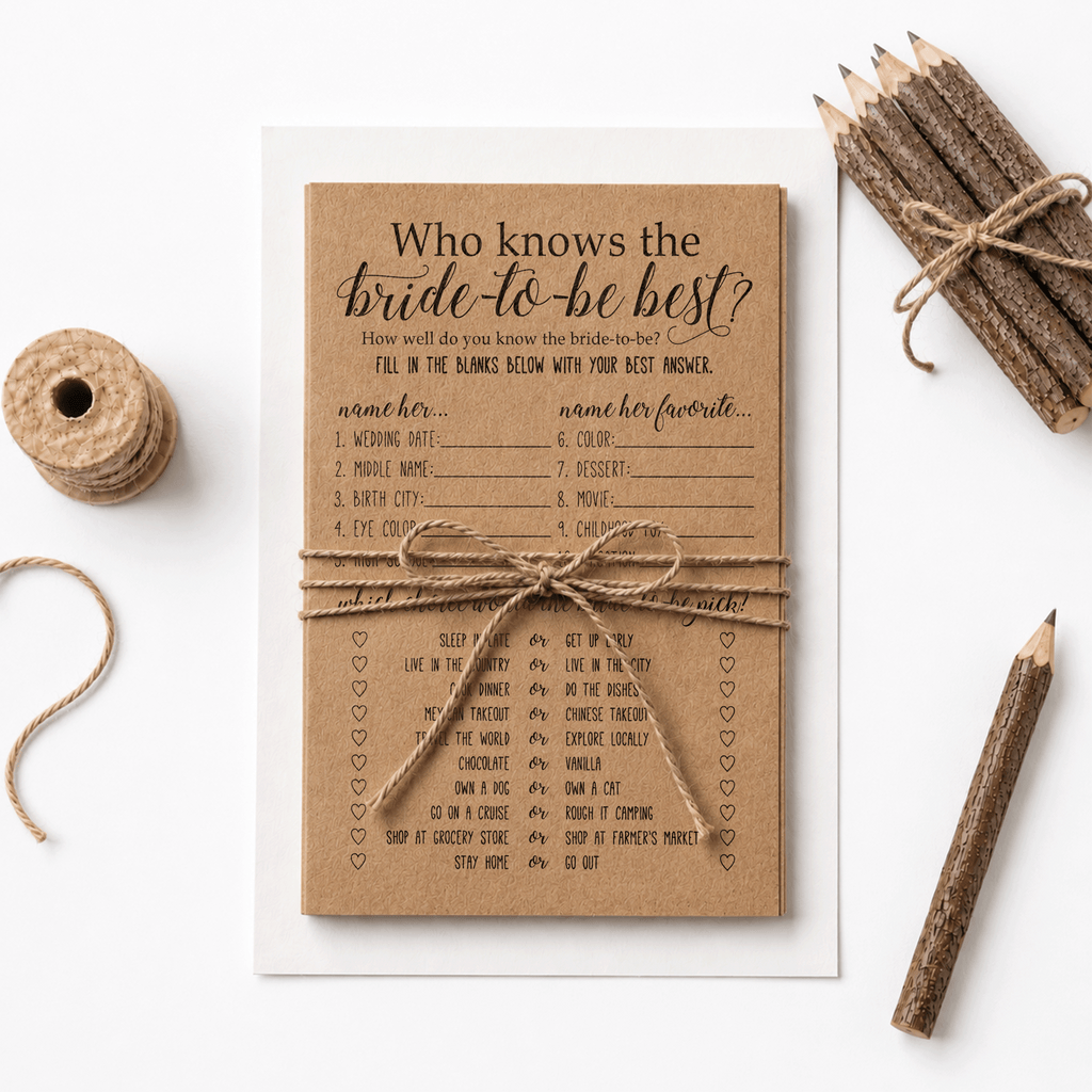 Who Knows The Bride-To-Be Best Bridal Shower Game