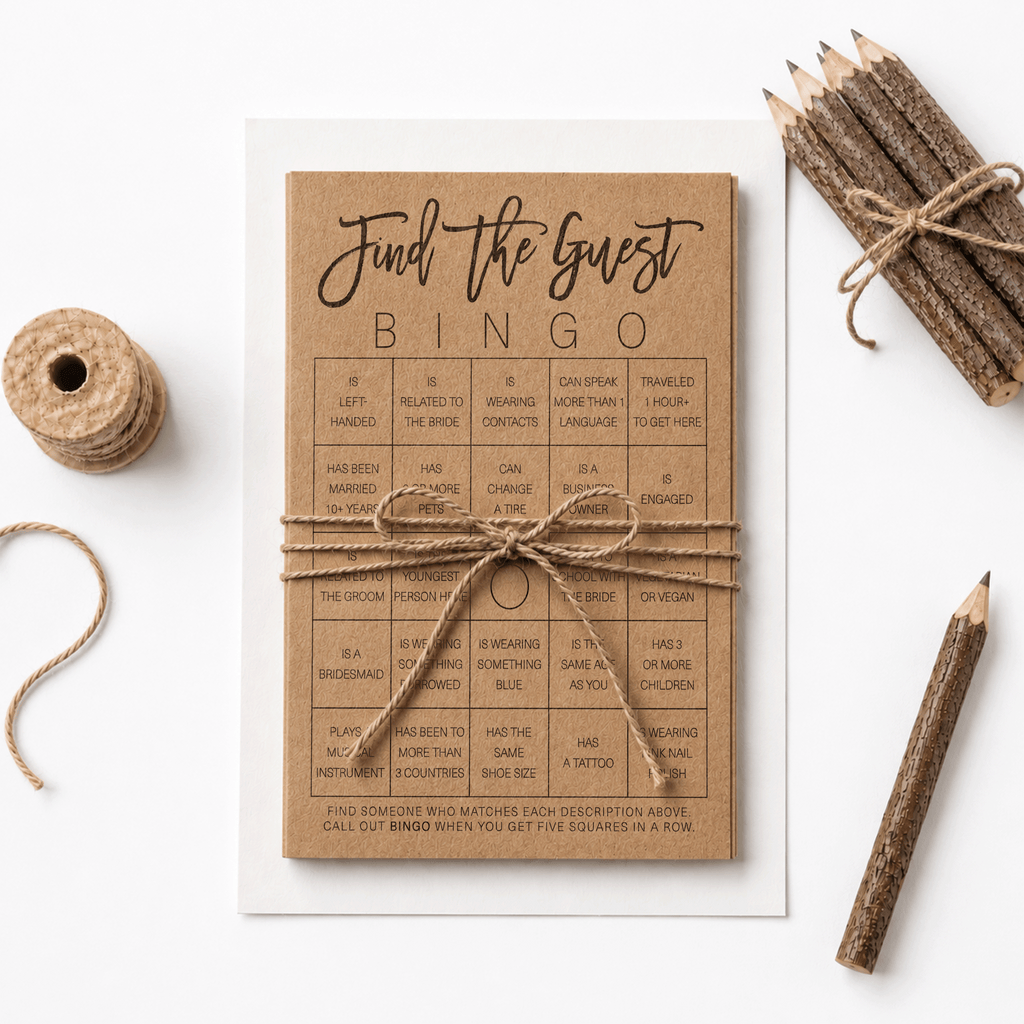 Find the Guest Bingo Bridal Shower Game