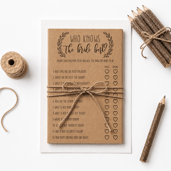 Who Knows The Bride Best Bridal Shower Game