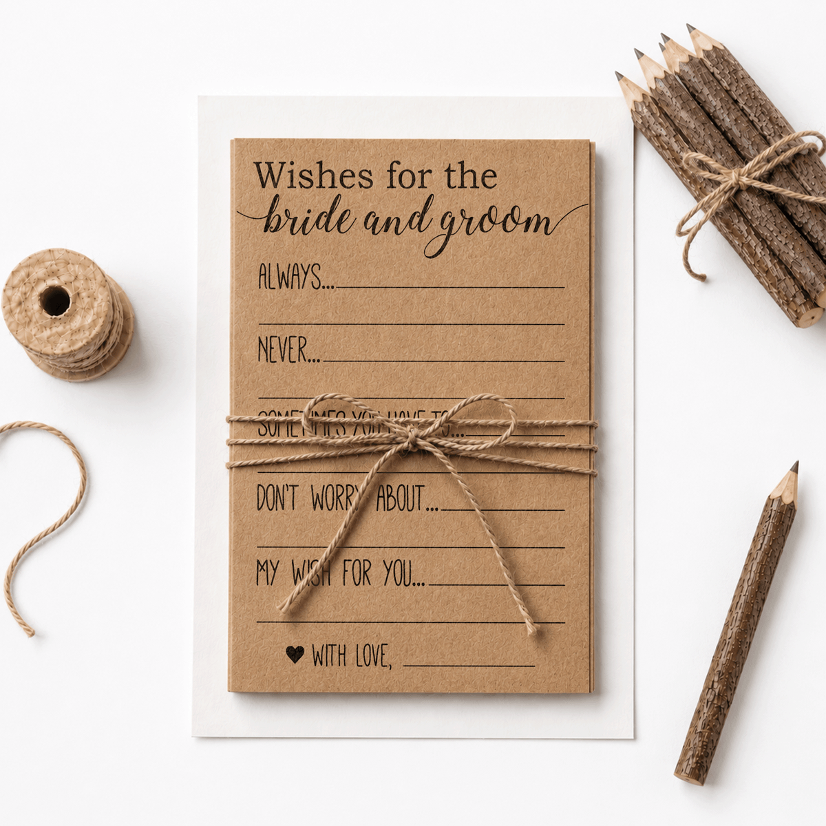 Wishes for the Bride and Groom Bridal Shower Activity
