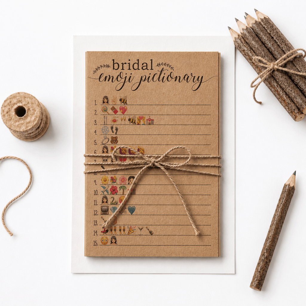 Bridal Emoji Pictionary Bridal Shower Game