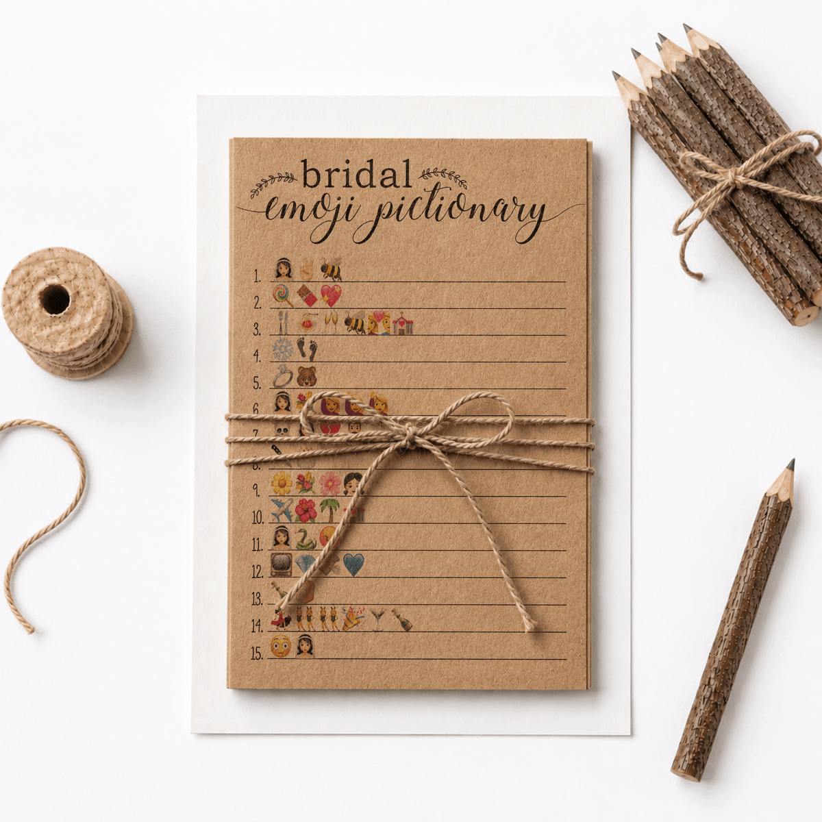 Bridal Emoji Pictionary Bridal Shower Game
