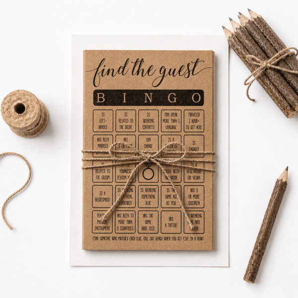 Find The Guest Bingo Bridal Shower Game