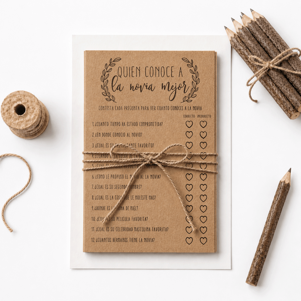 Who Knows the Bride-to-Be Best? Spanish Bridal Shower Game
