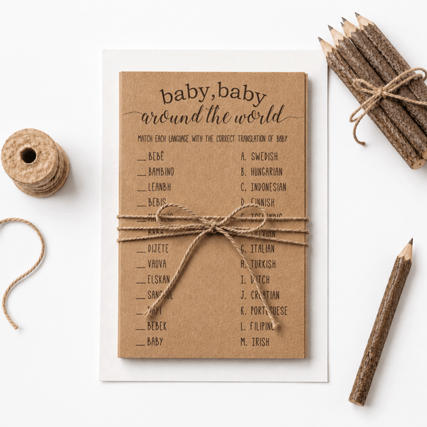 Baby Around The World Baby Shower Game