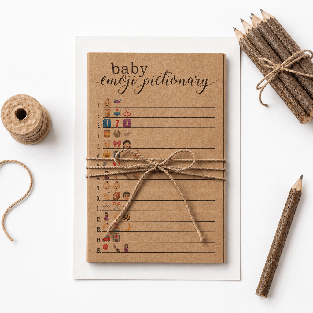 Baby Emoji Pictionary Baby Shower Game