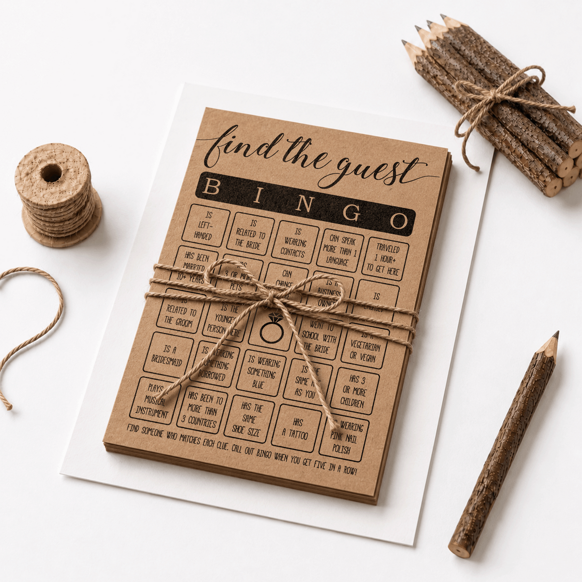 Find The Guest Bingo Bridal Shower Game