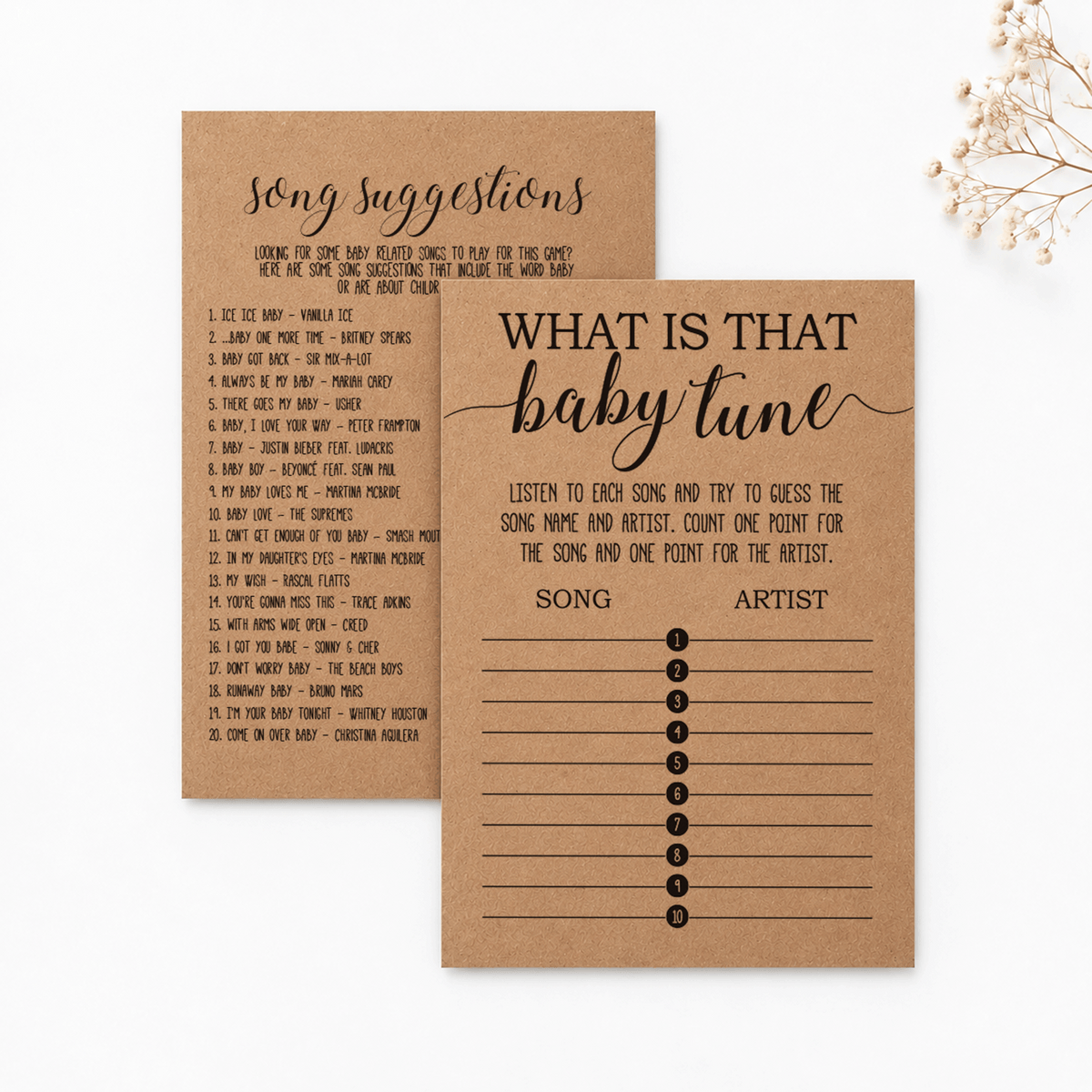 Name That Baby Tune Baby Shower Game
