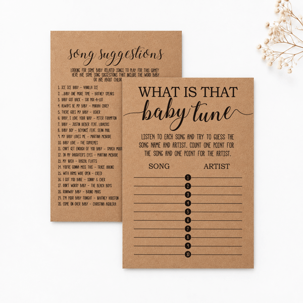 Name That Baby Tune Baby Shower Game