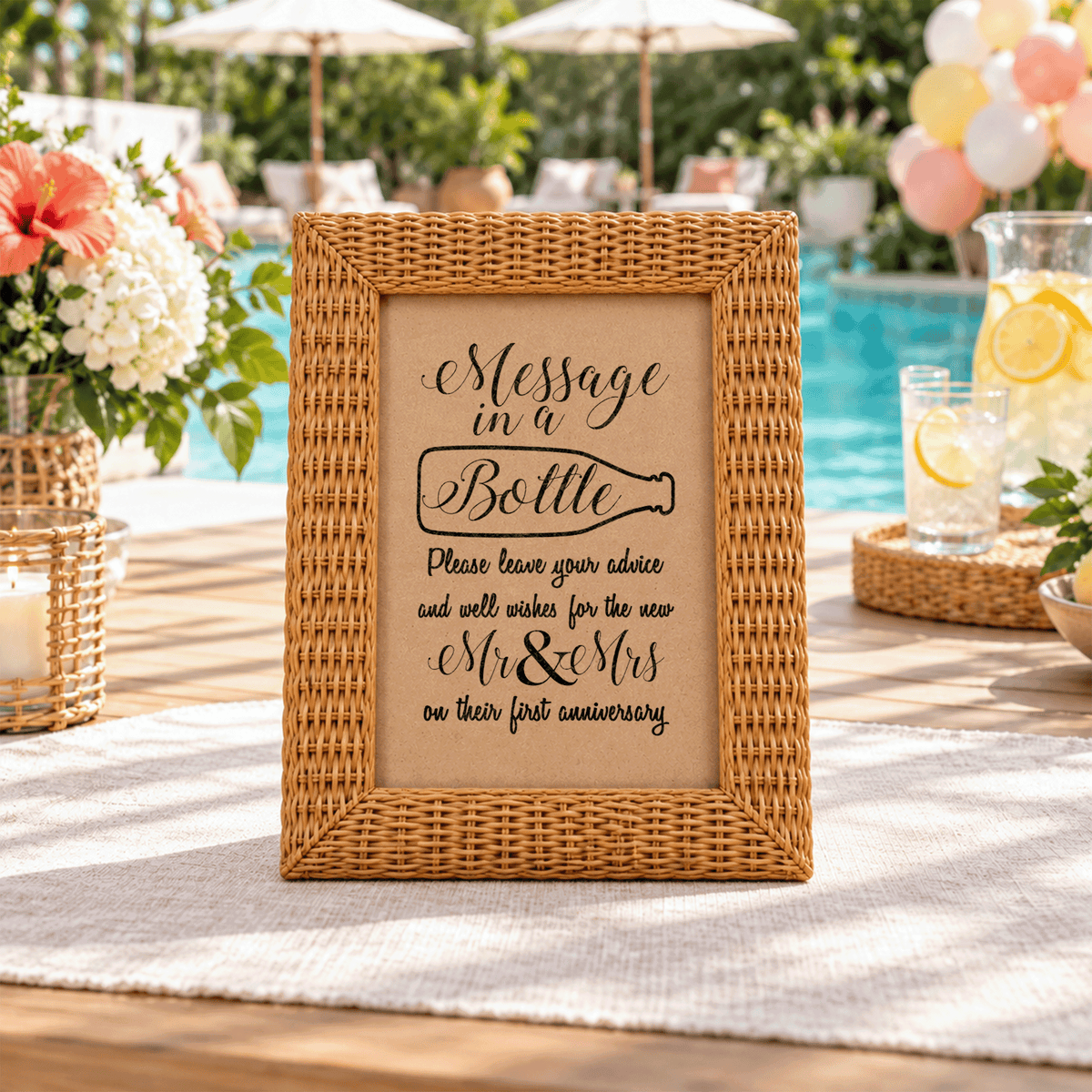 Message in a Bottle Bridal Shower Activity