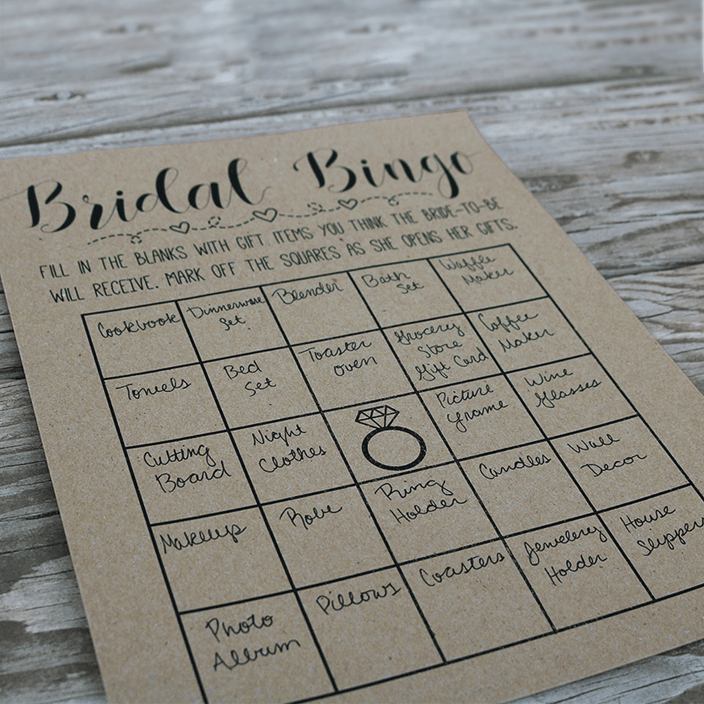 Bridal Bingo Bridal Shower Game