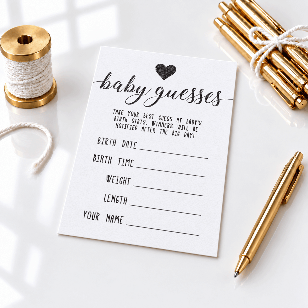Baby Guesses Baby Shower Activity