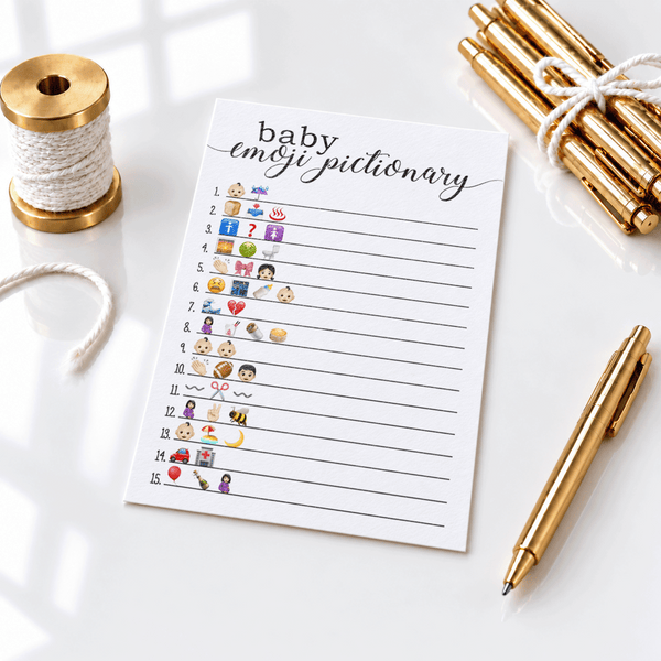 Baby Emoji Pictionary Baby Shower Game